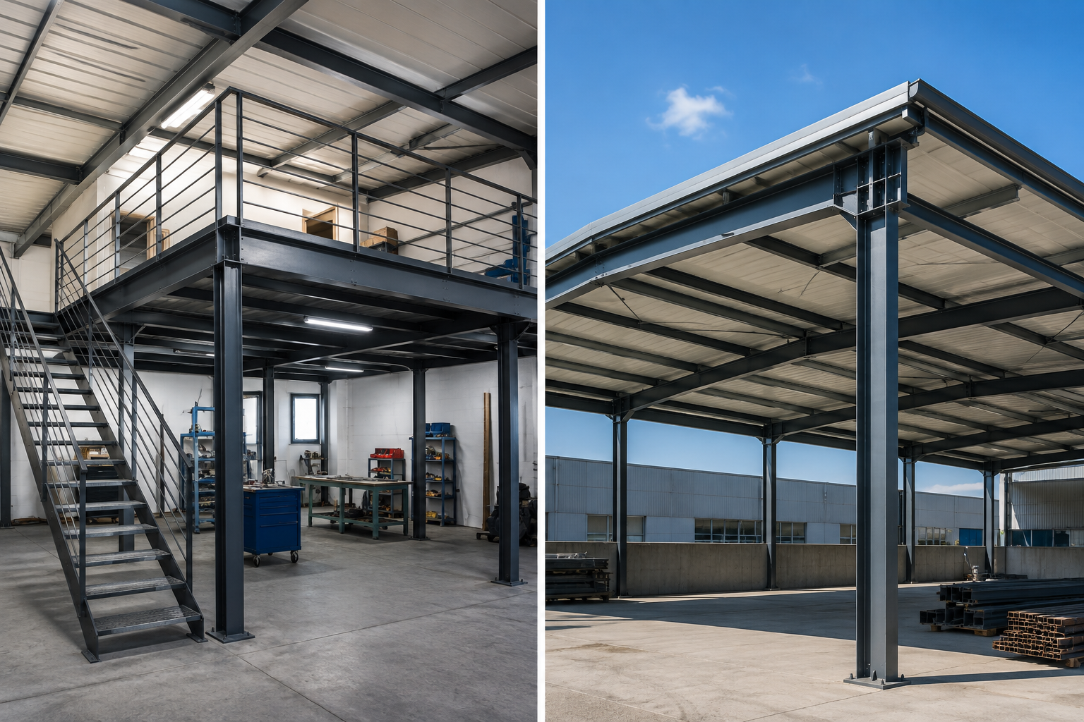Soppalchi e coperture in carpenteria strutturale